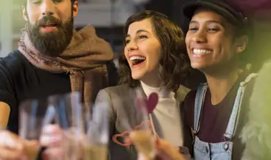 group of people celebrating