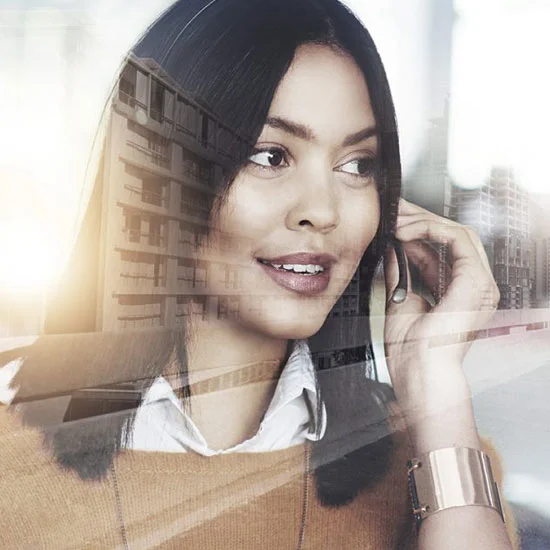 Patra Direct Contact Center woman working with a headset on