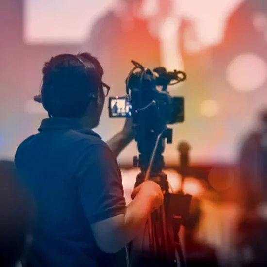 Video camera at work