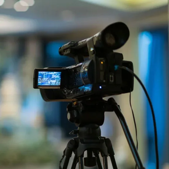 Video camera at work