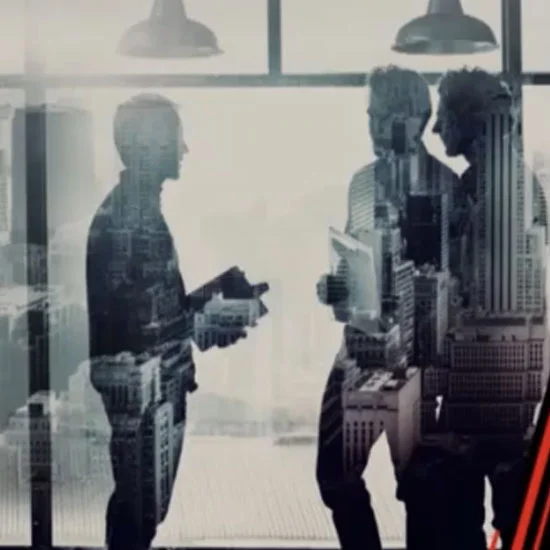 Abstract image of coworkers meeting