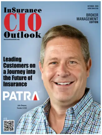 Insurance CIO Outlook Cover John Simpson on the cover of Insurance CIO Outlook Magazine