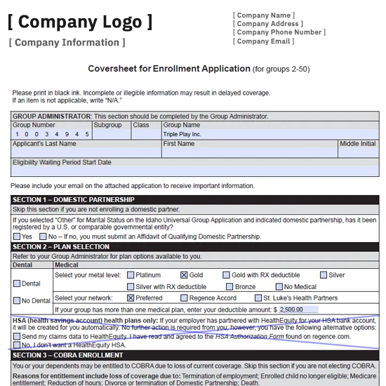 Enrollment Form Enrollment Form > Print and Mail Services