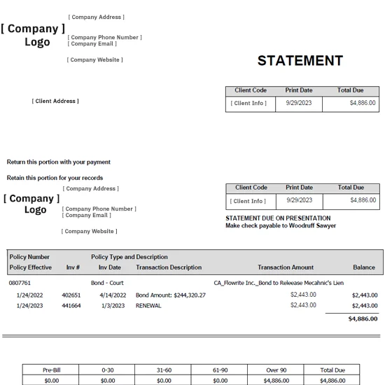 Statement Statement > Print and Mail Services