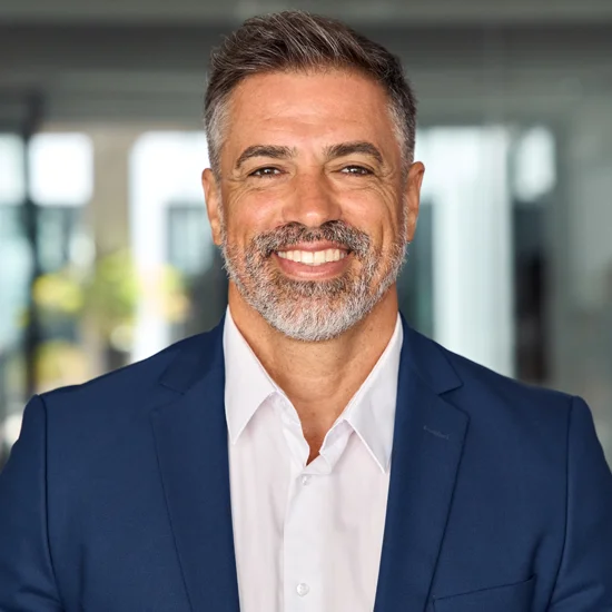 Businessman smiling