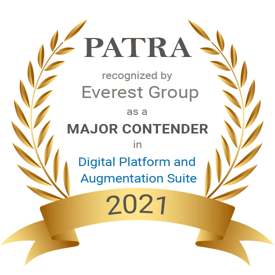 Everest Group Award, Major Contender, Digital Platform and Augmentation Suite, 2021