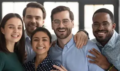 Coworkers group photo