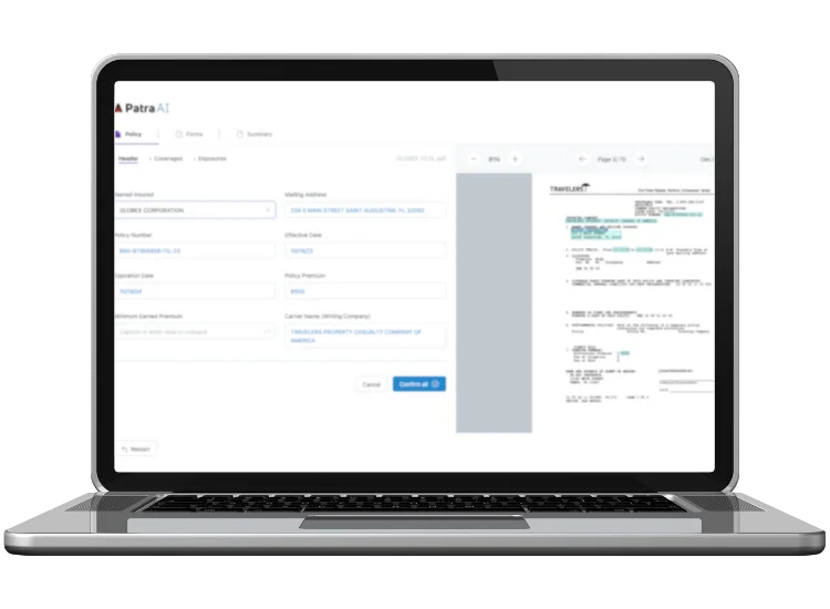 Patra Policy Data Extract AI Patra Policy Data Extract AI screenshot