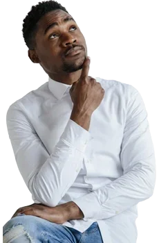 Contact Patra Now Man looking up thinking