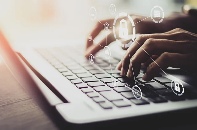 Entering data on a laptop keyboard with digital overlay Entering data on a laptop keyboard with digital overlay